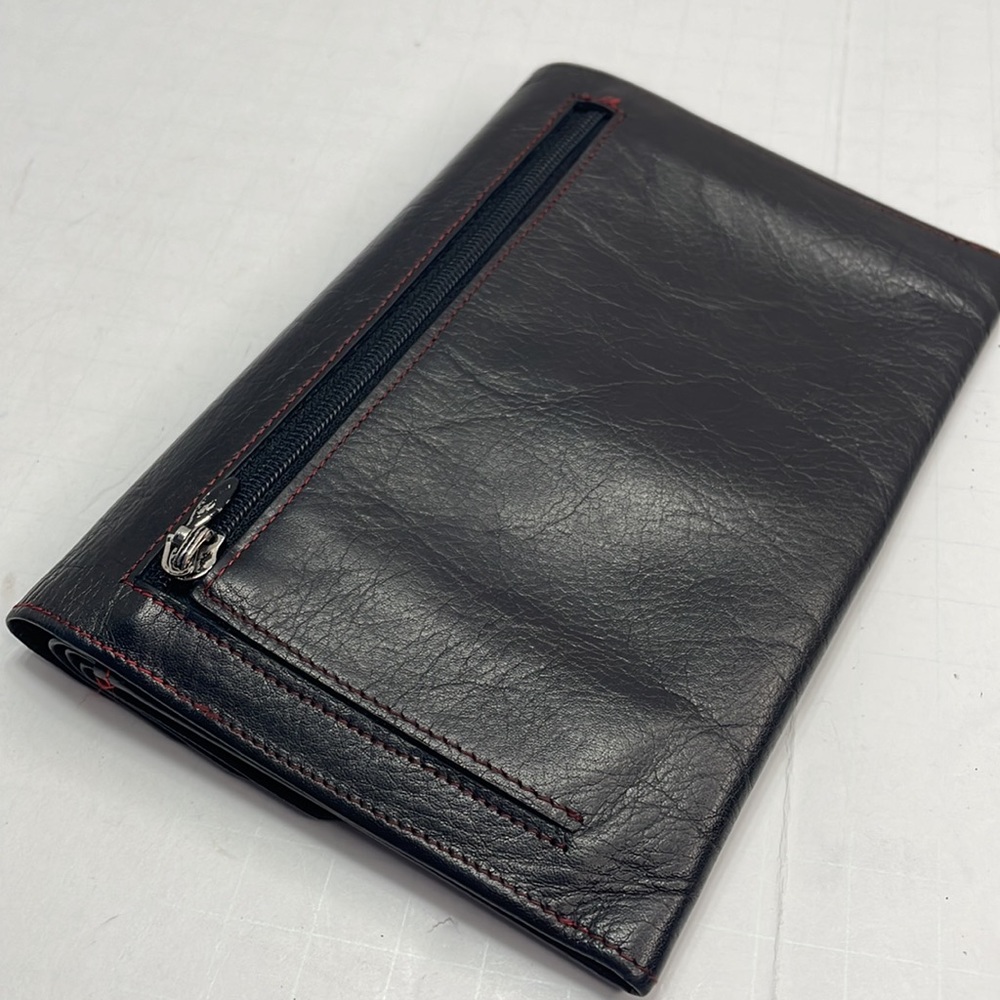 Authentic vintage CHRISTIAN DIOR multi snap black leather wallet with COA - Picture 5 of 12